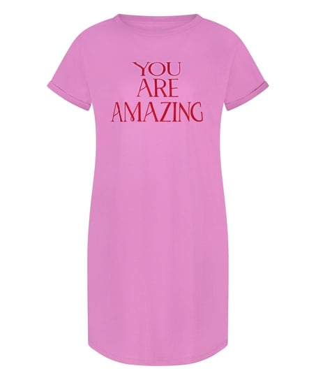 Round Neck Nightshirt, Pink