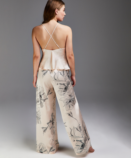 Petite Lotus satin palazzo trousers, Pink