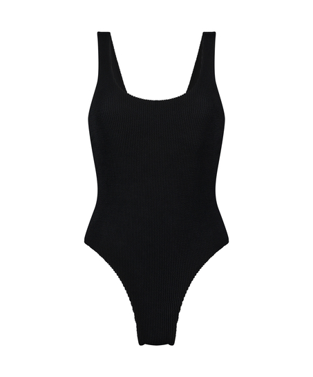 Shaping Crinkle Swimsuit, Black