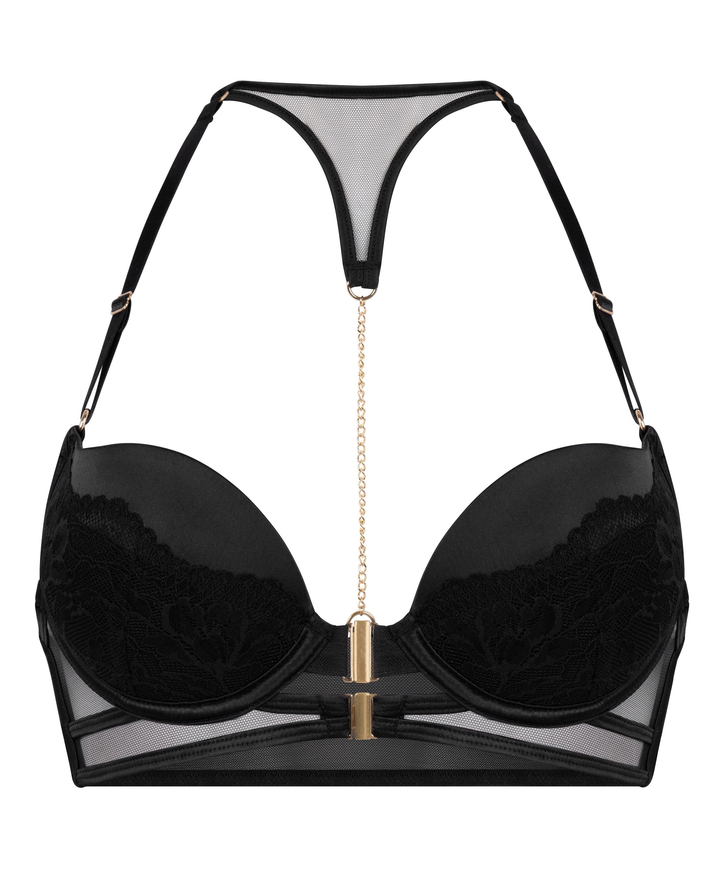 Amel Push-Up Bra, Black, main
