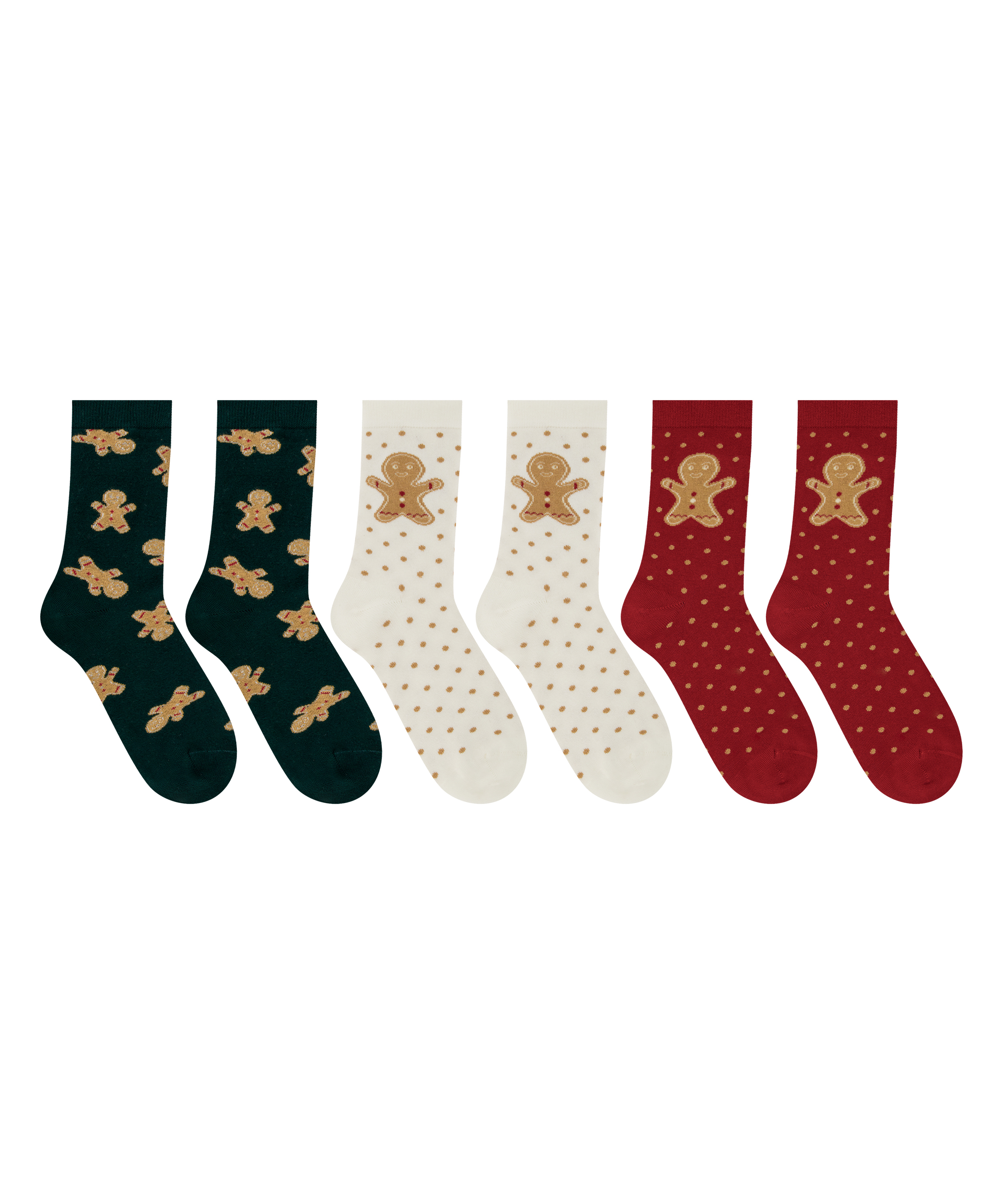 3 pack Giftpack Socks, Green, main