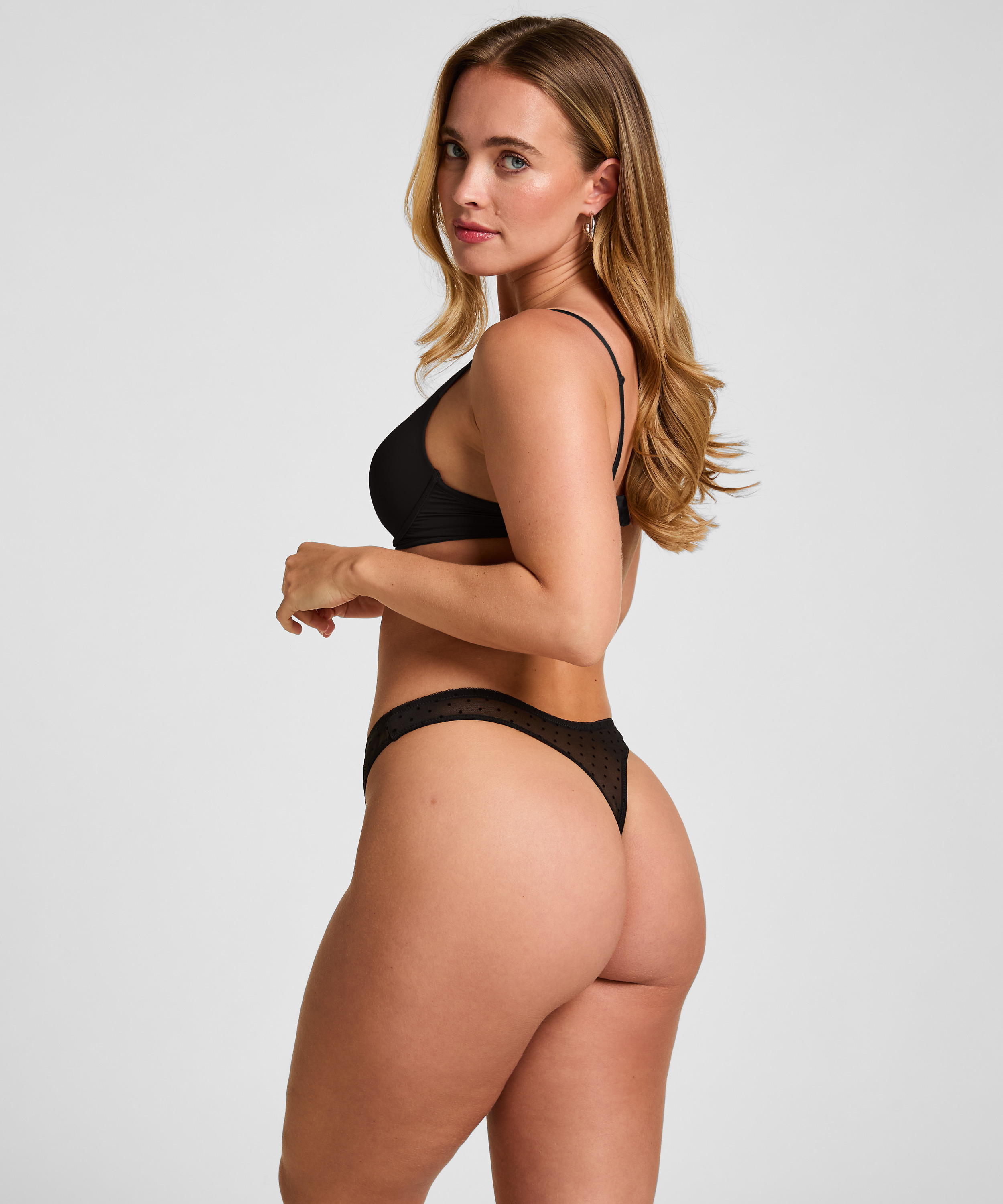 Highleg Thong Frankie, Black, main