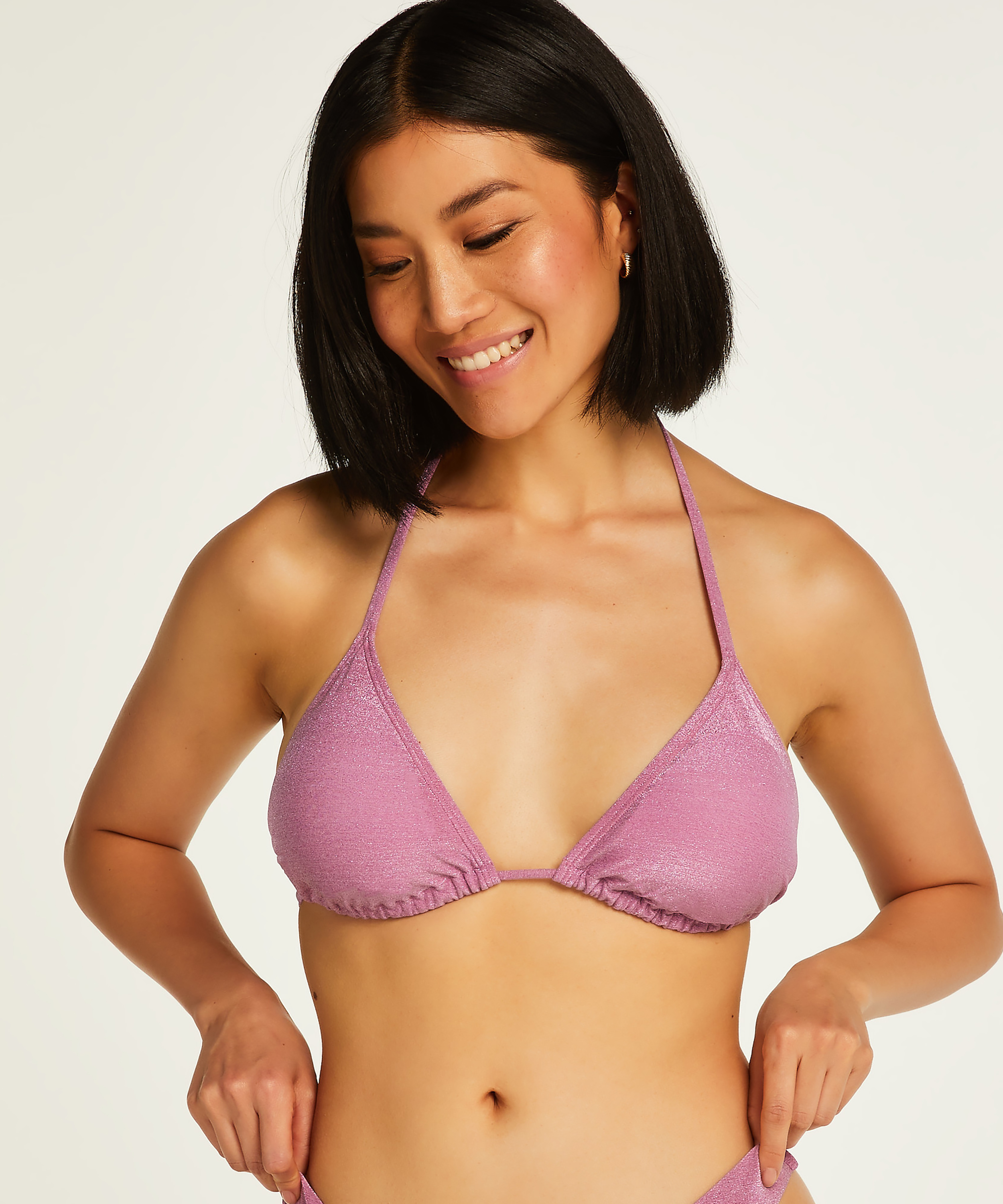 Tasmania triangle bikini top, Purple, main