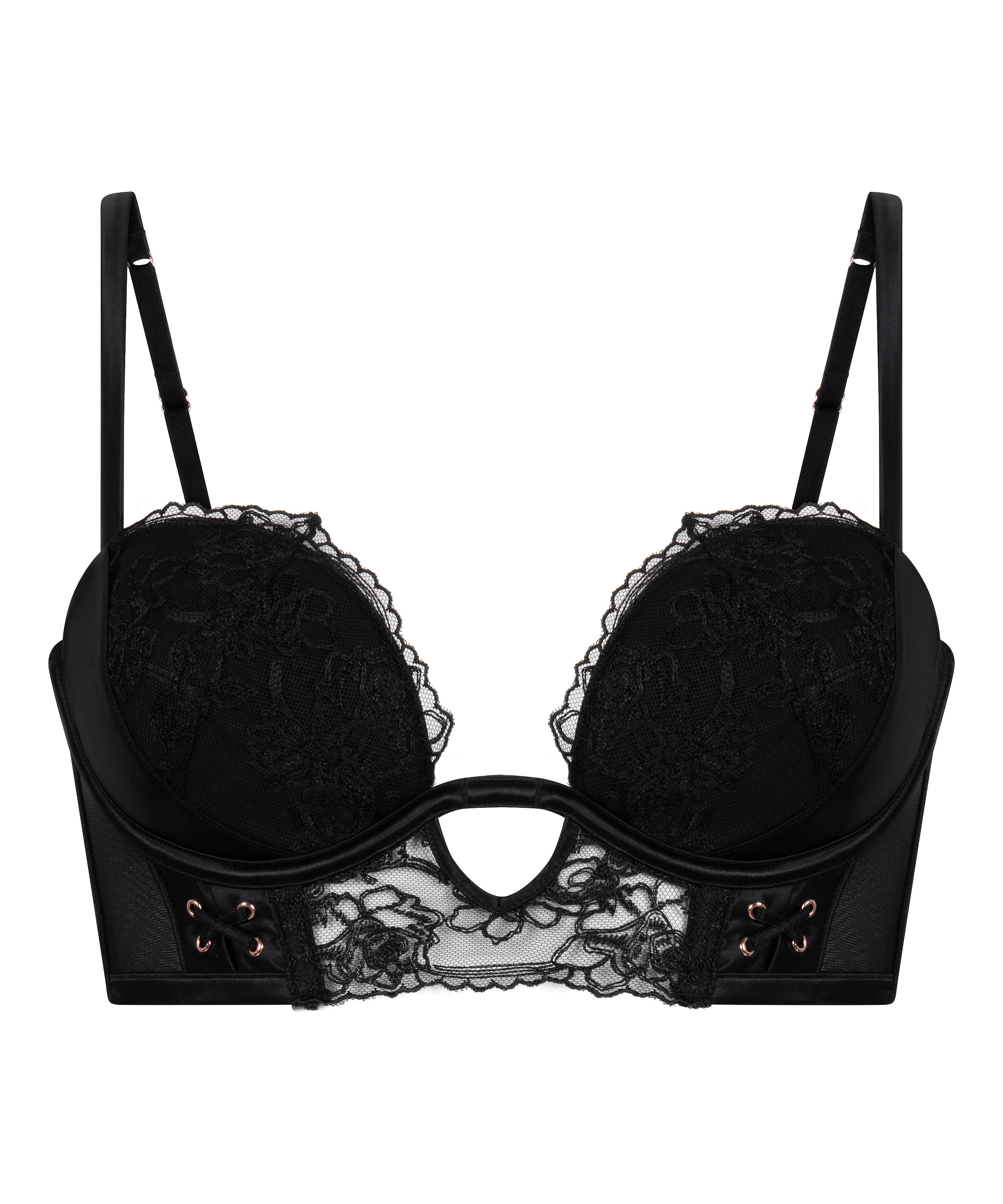 Catherine Padded Underwired Bra, Black, main