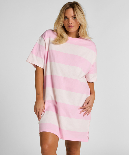 Round Neck Nightshirt, Pink