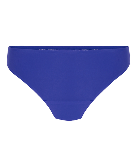 Lace Back Invisible Thong, Blue