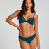 Lace Back Invisible Thong, Blue