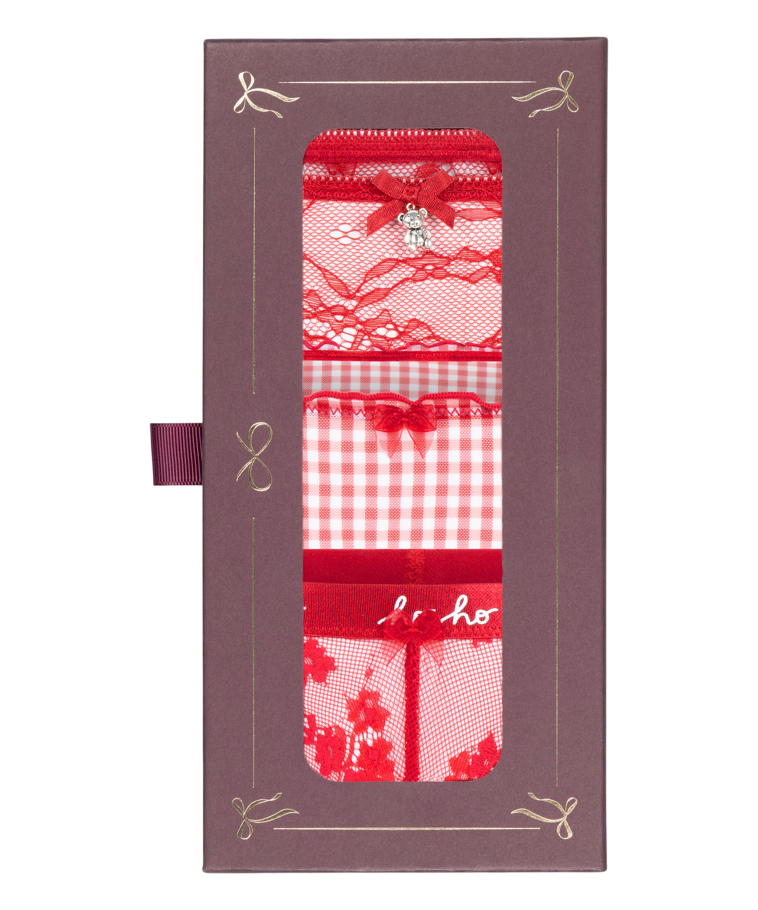 Christmas Thong Giftset, Red