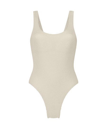 Shaping Crinkle Swimsuit, Black