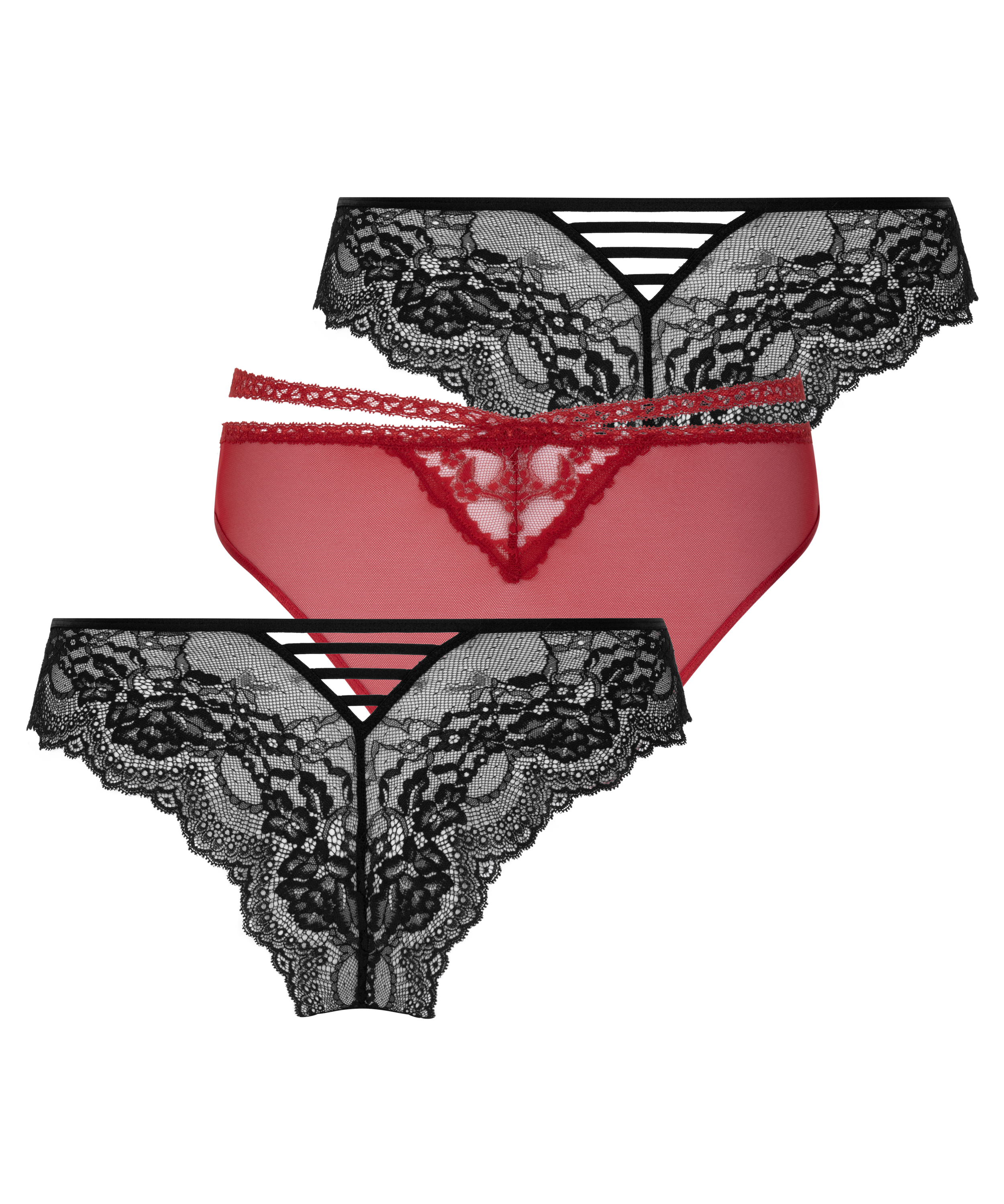 3-pack Brazilians, Red, main