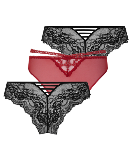 3-pack Brazilians, Red