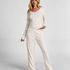Ribbed Pyjama Pants, White