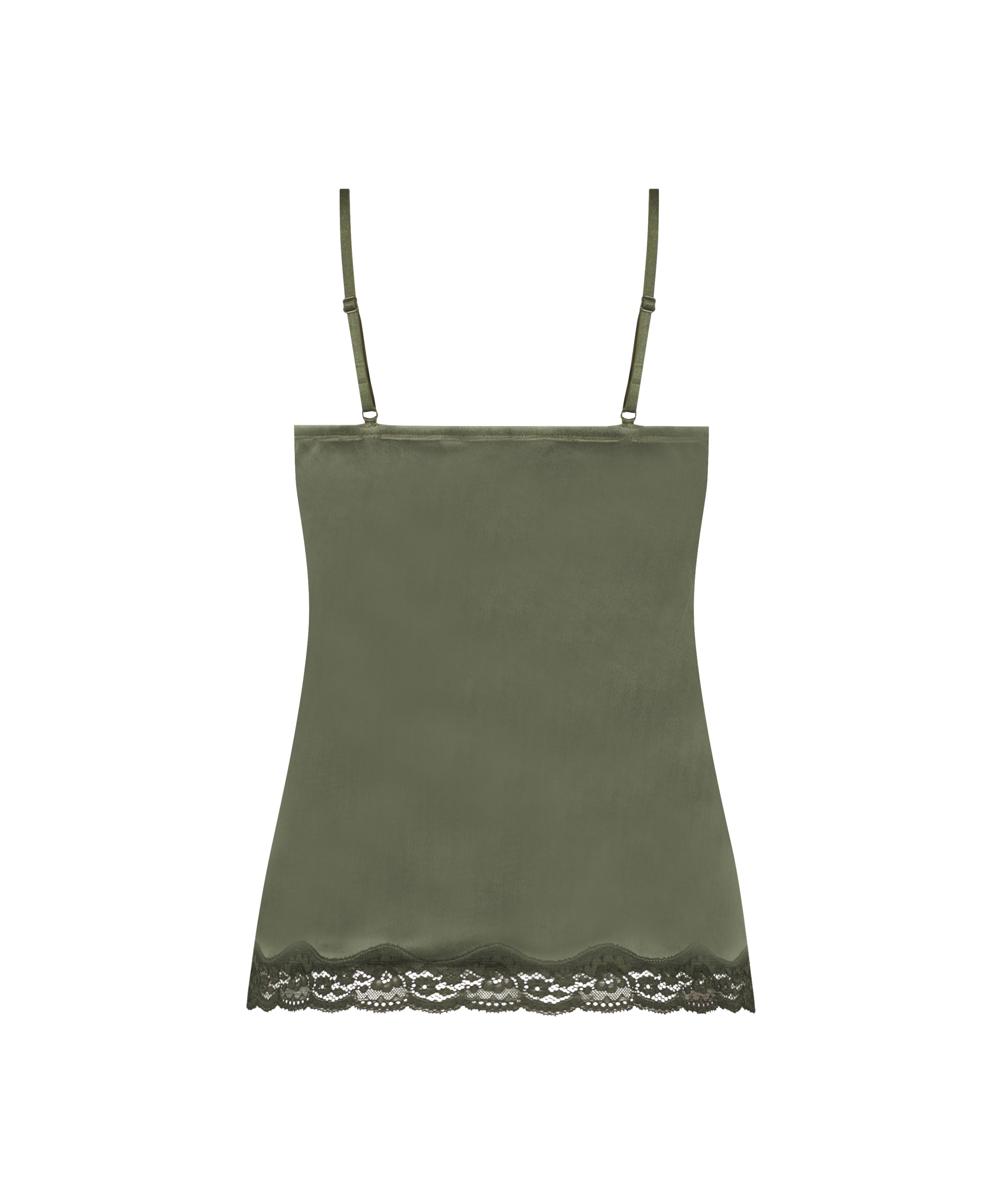 Velours Lace Cami Top, Green, main