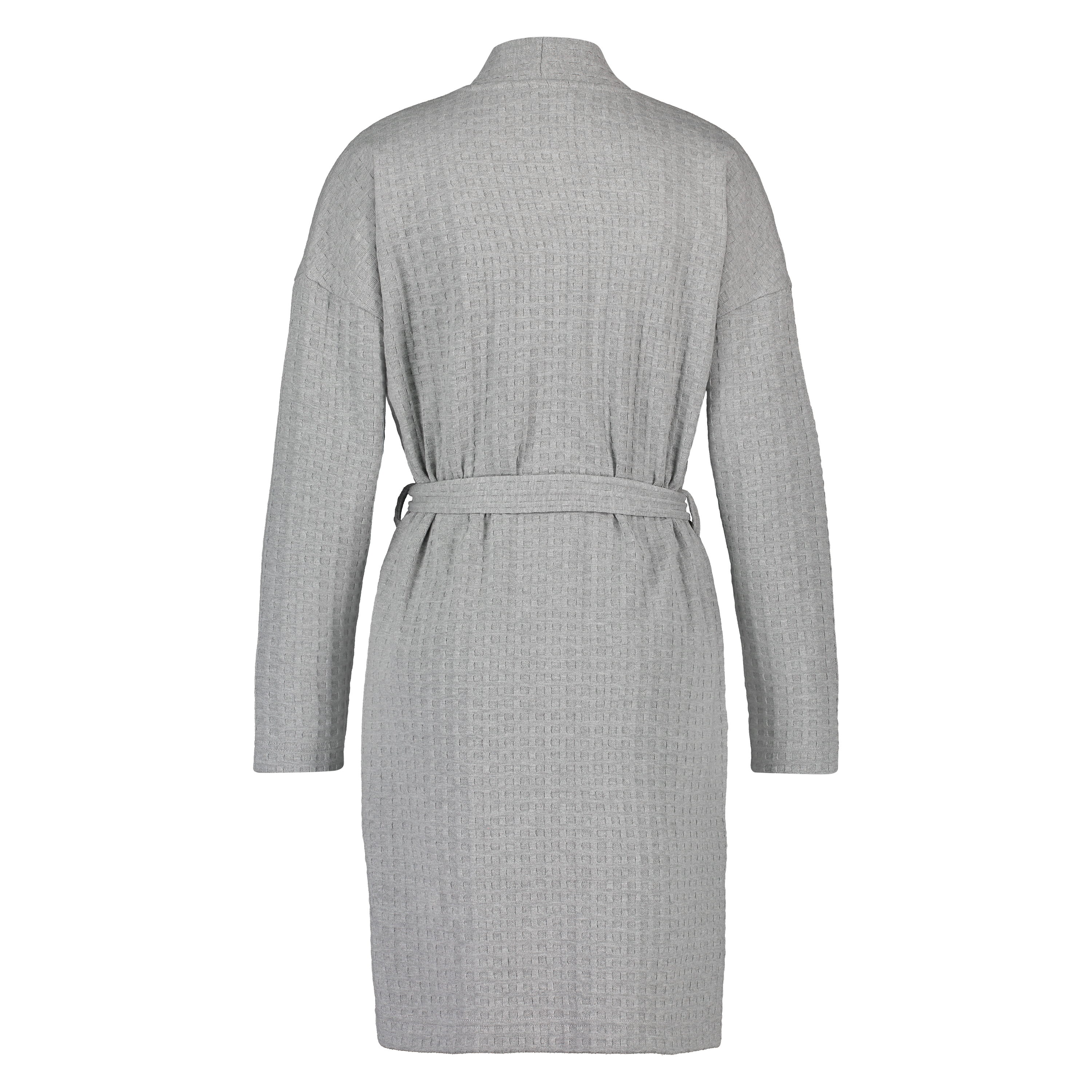 Waffle Bathrobe, Gray, main