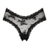 V-shaped Brazilian knickers mesh, Black