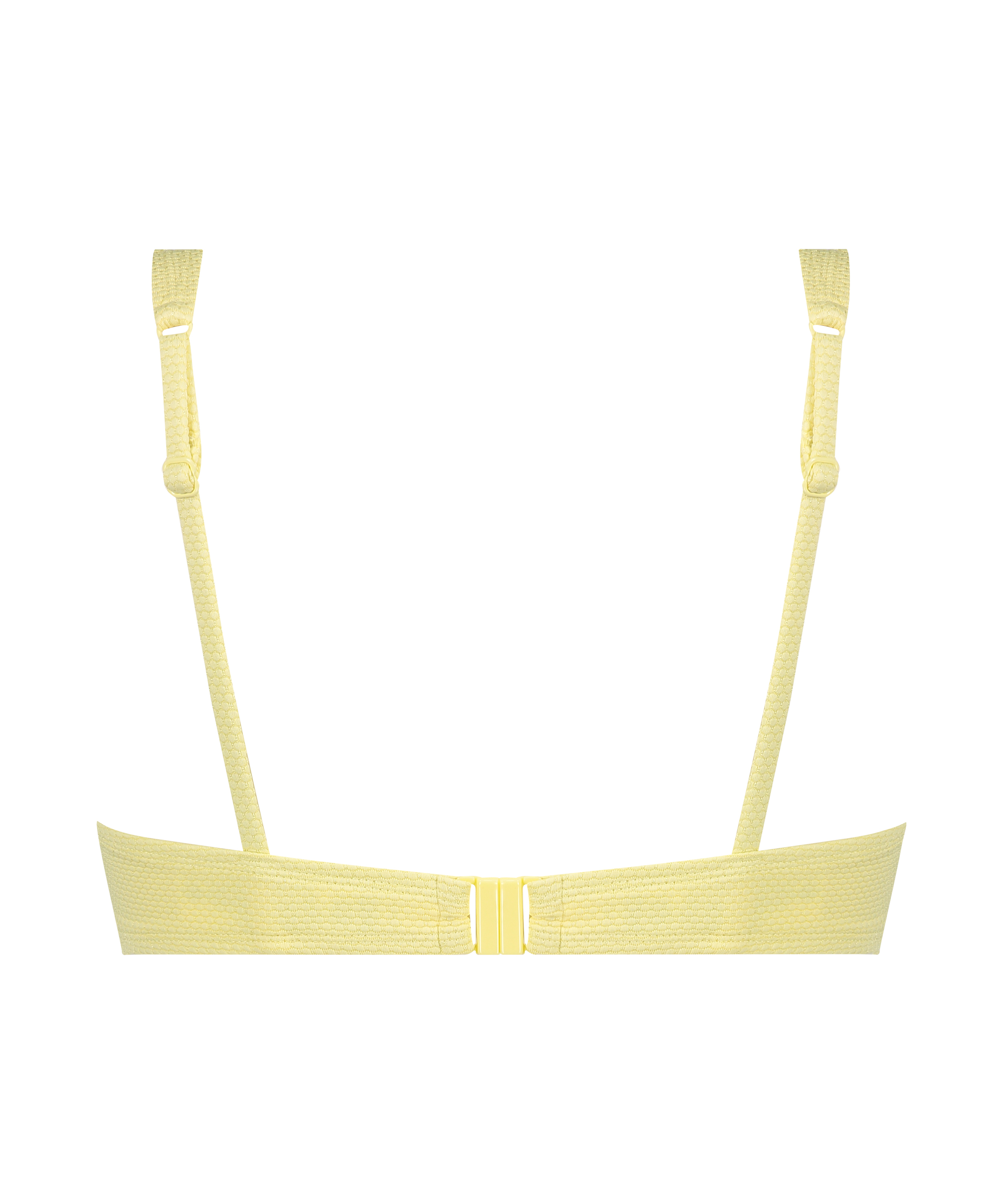 Scallop Non-Padded Underwired Bikini Top, Yellow, main