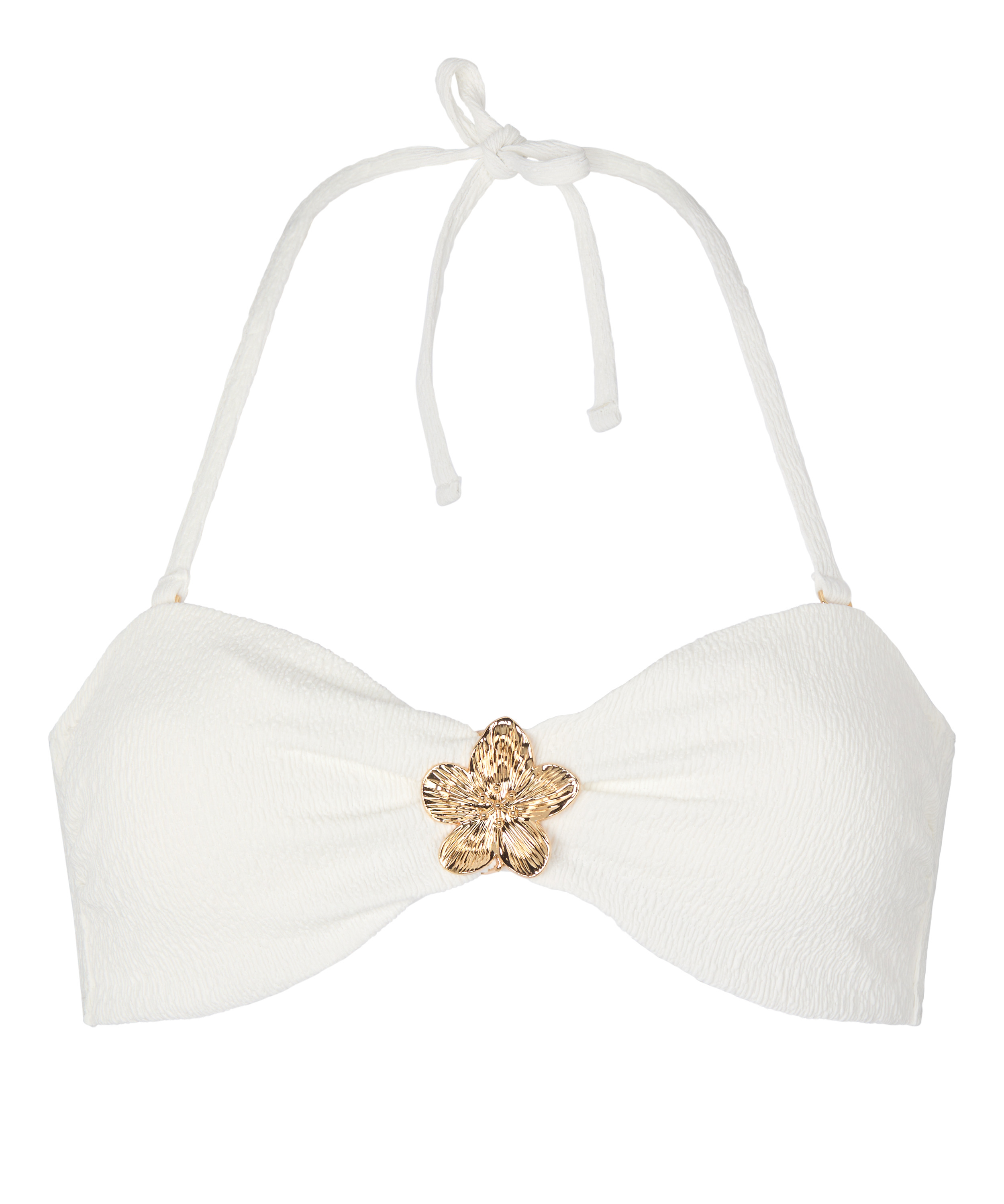 Bandeau Bikini Top Crinkle, White, main