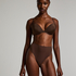High Waisted Thong Smooth, Brown