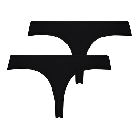 2 Micro thongs Kim, Black