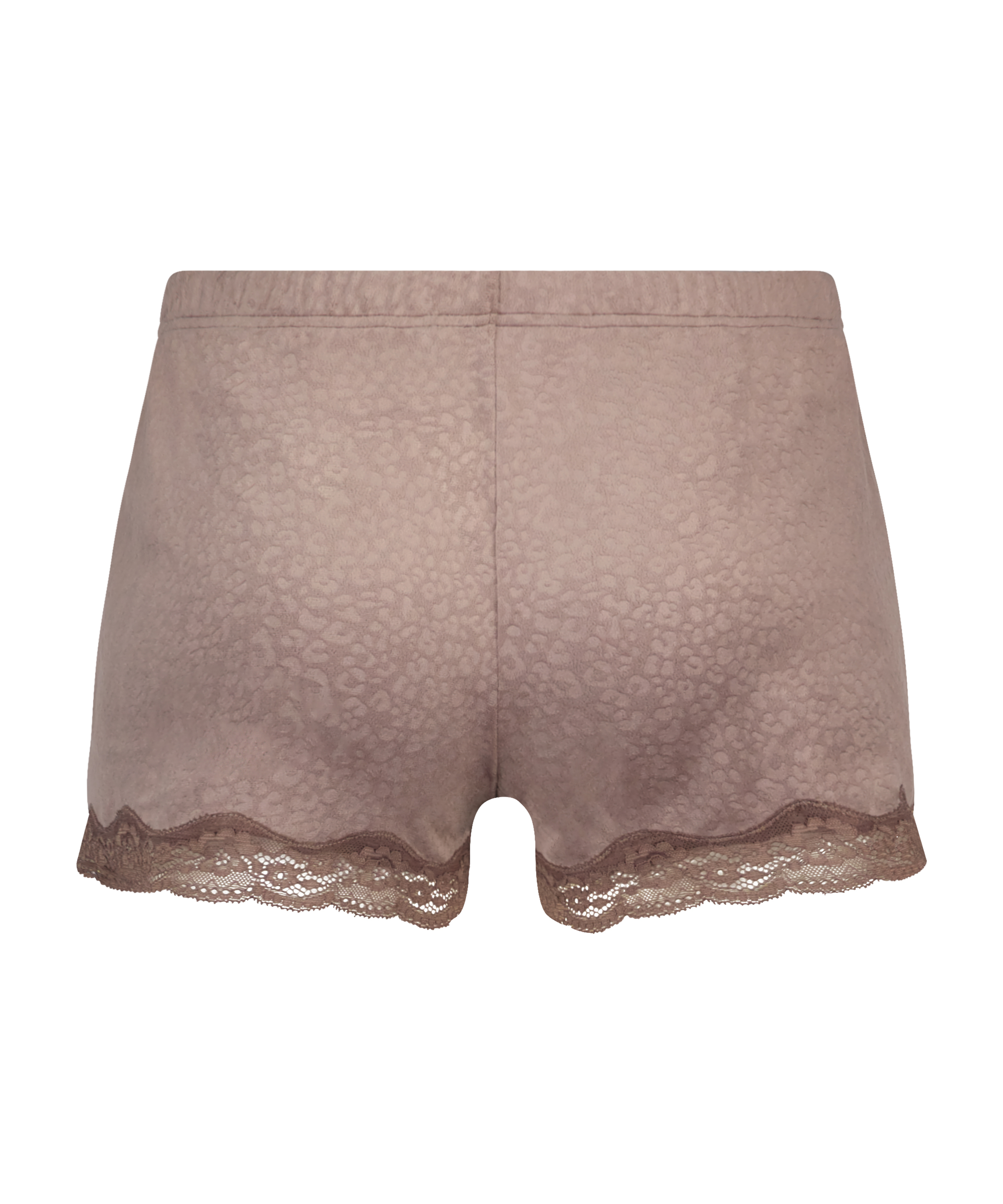 Velvet Lace Shorts, Brown, main