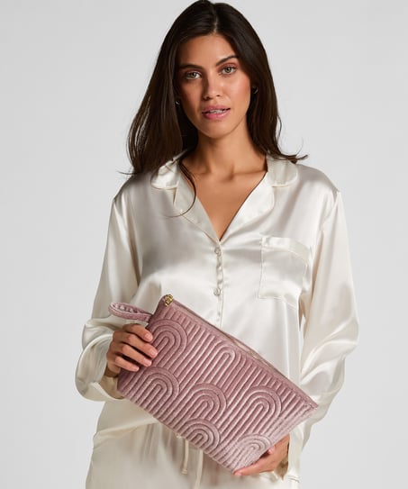 Velour Make-Up Bag Big, Purple