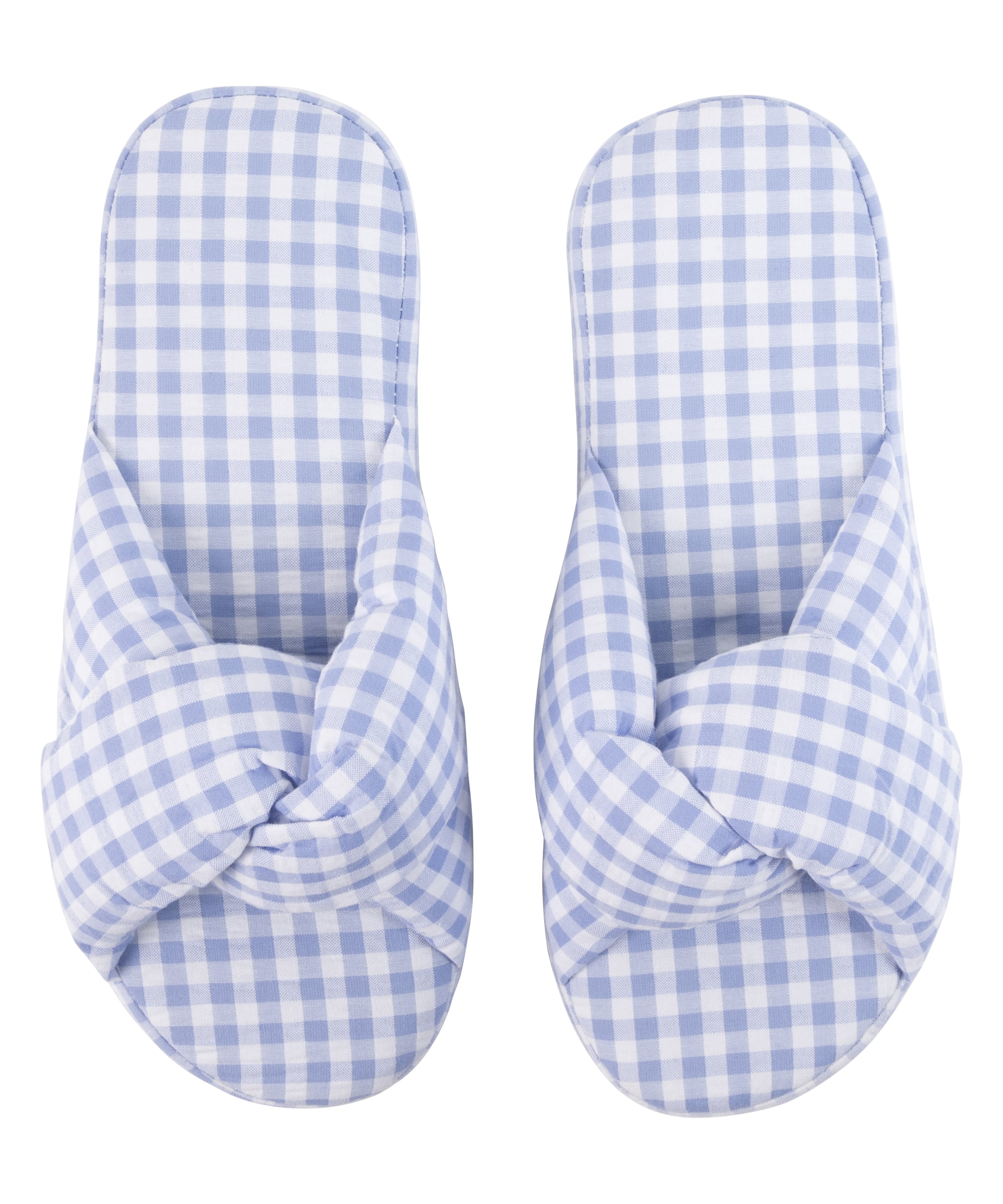 Vichy Braided Slippers, Blue, main