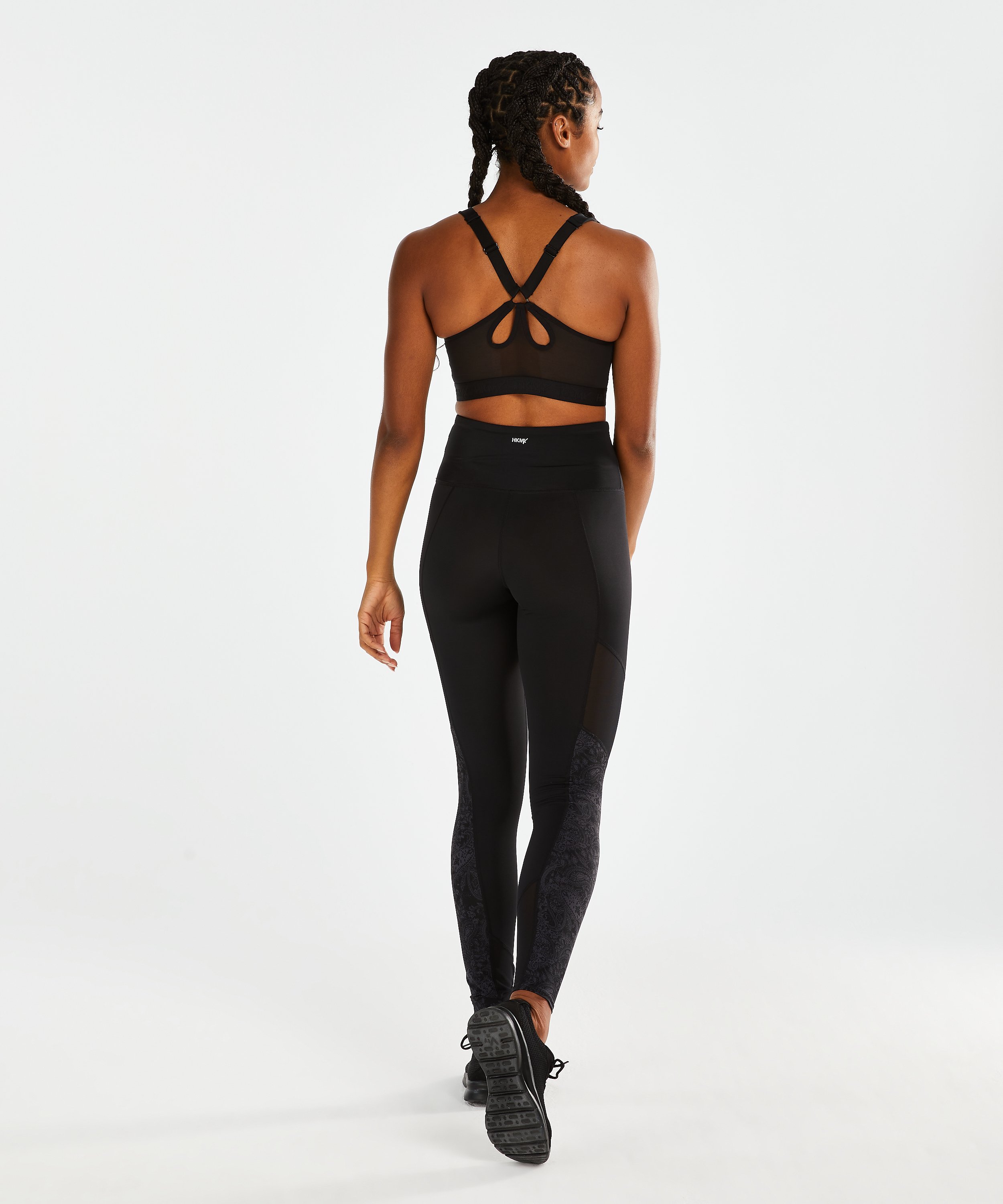 HKMX High waisted sport leggings Rodeo, Black, main