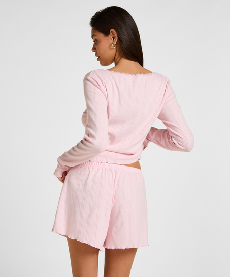 PJ LS SHORT POINTELLE, Pink