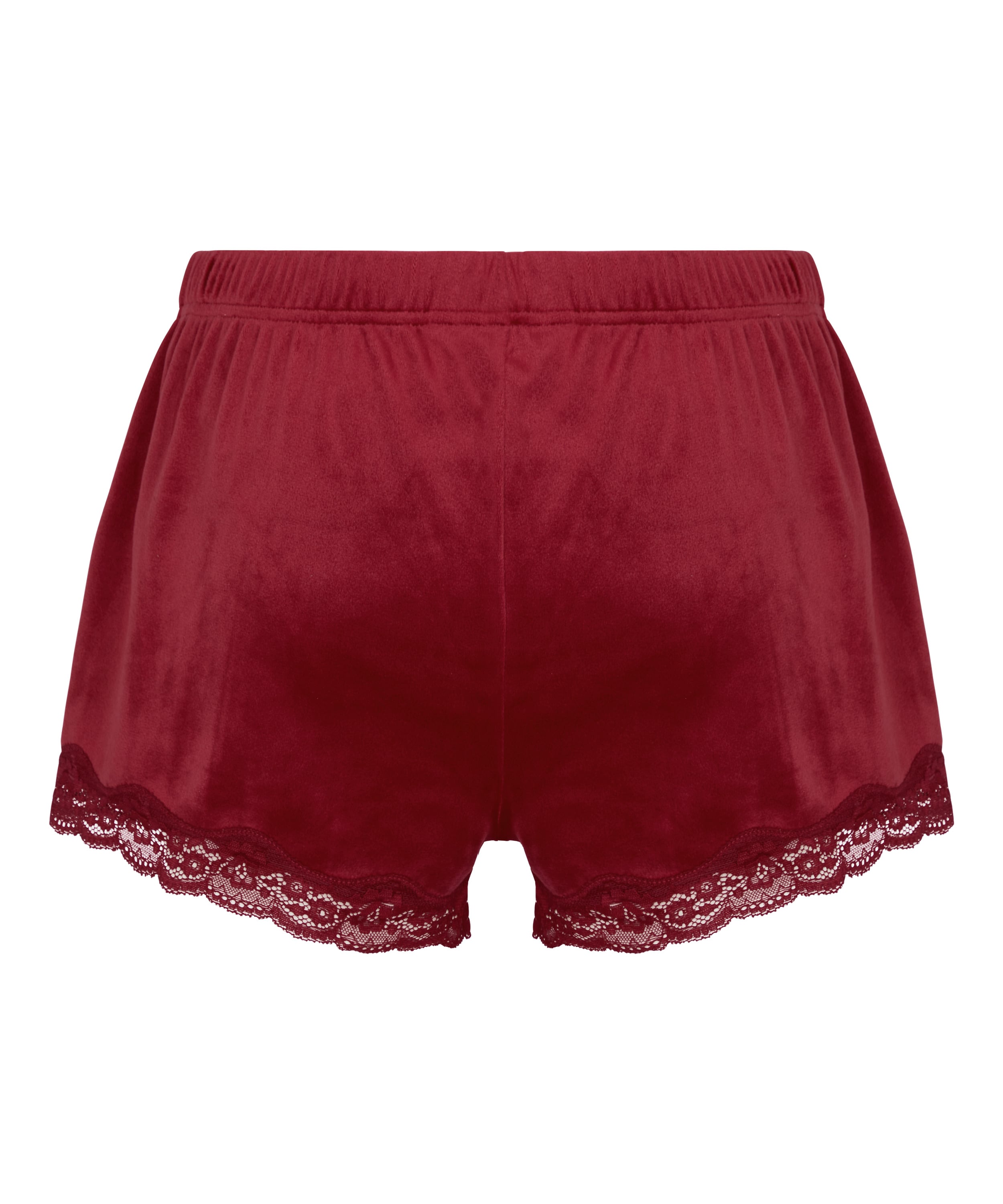 Pyjama Short Velours , Red, main