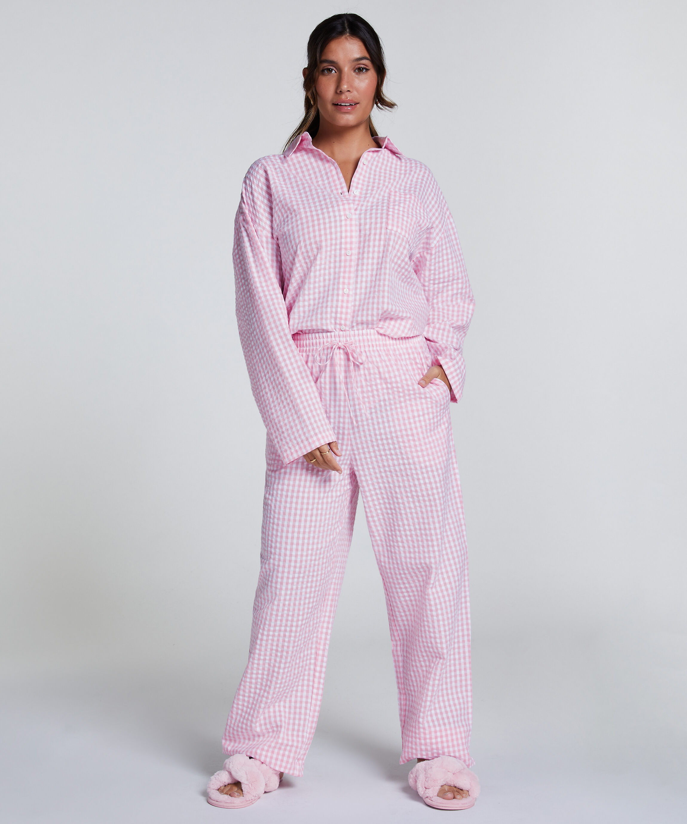 Cotton Pyjama Pants, Pink