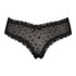 V-shaped Brazilian knickers mesh, Black