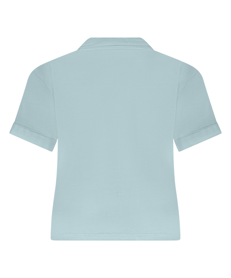 Short Sleeve Velour Jacket, Green