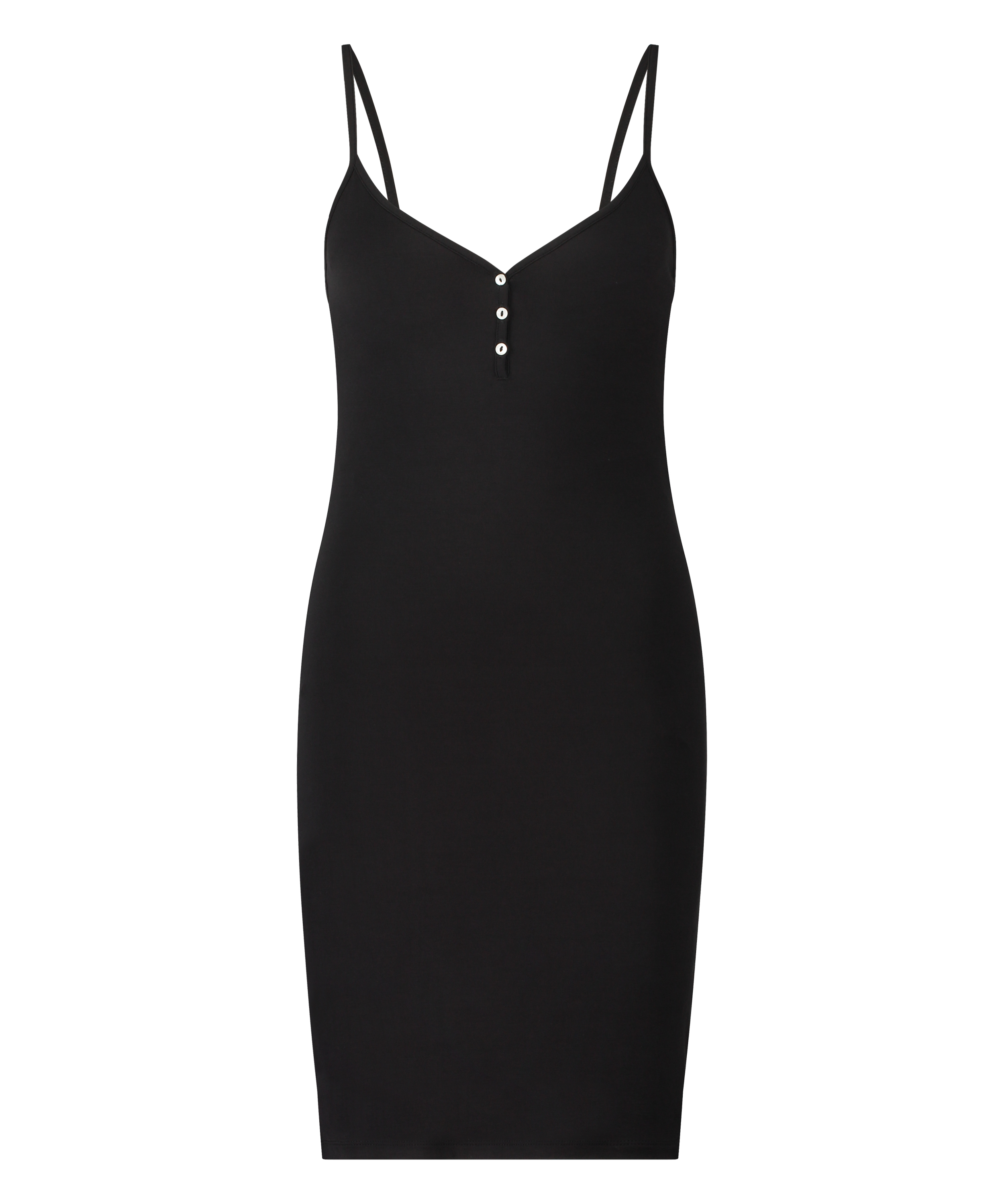 Henley Slipdress, Black, main