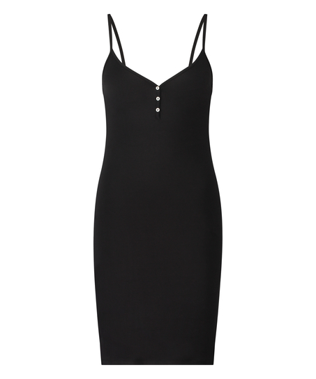 Henley Slipdress, Black