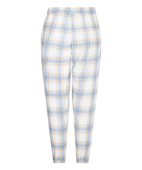 Petite Twill Check Pyjama Pants, Blue