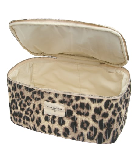 Toiletry Bag Leopard, Beige