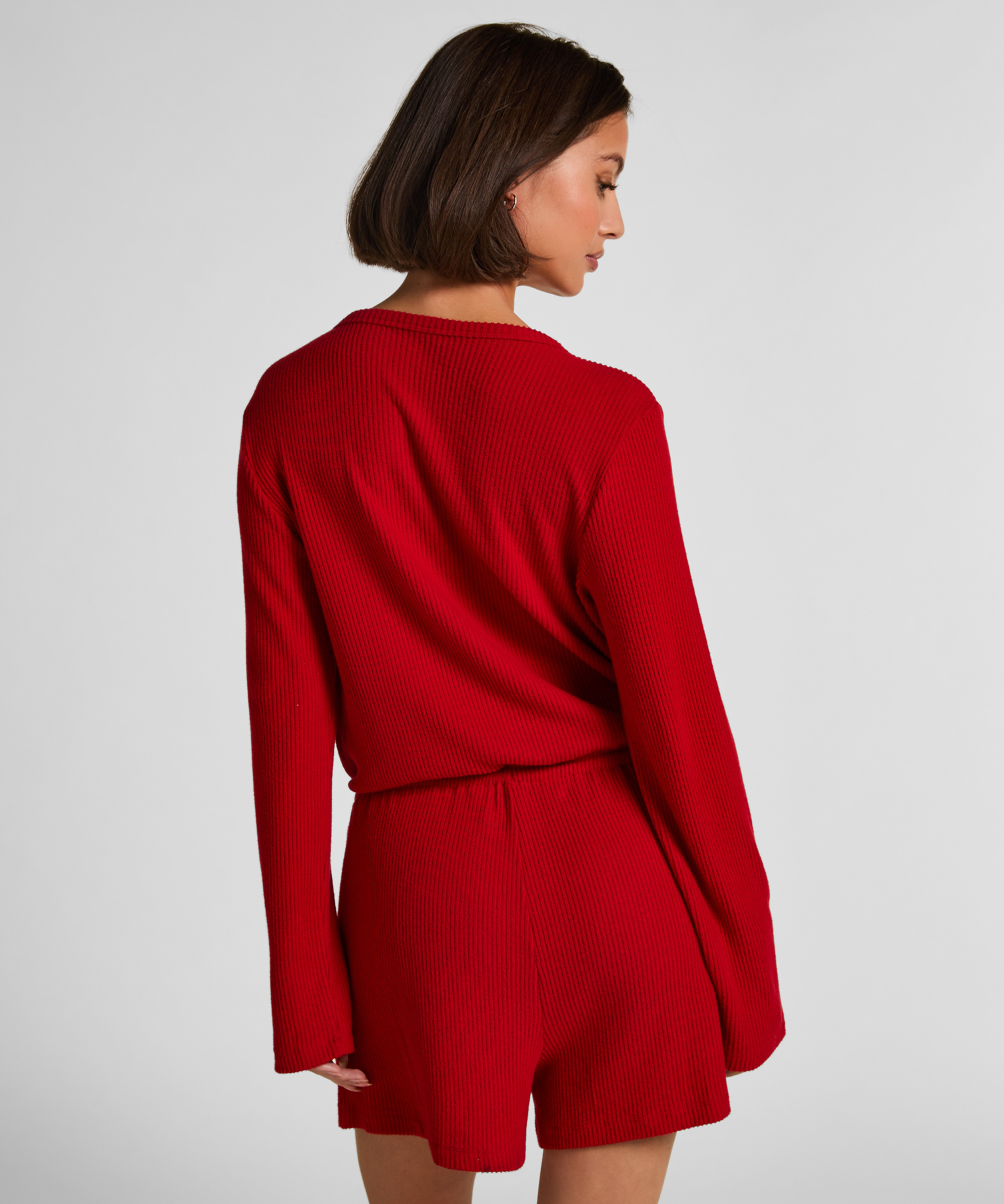 Onesie Short Jersey Rib, Red, main