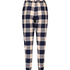 Check Cuff Twill Pyjama Pants, Blue