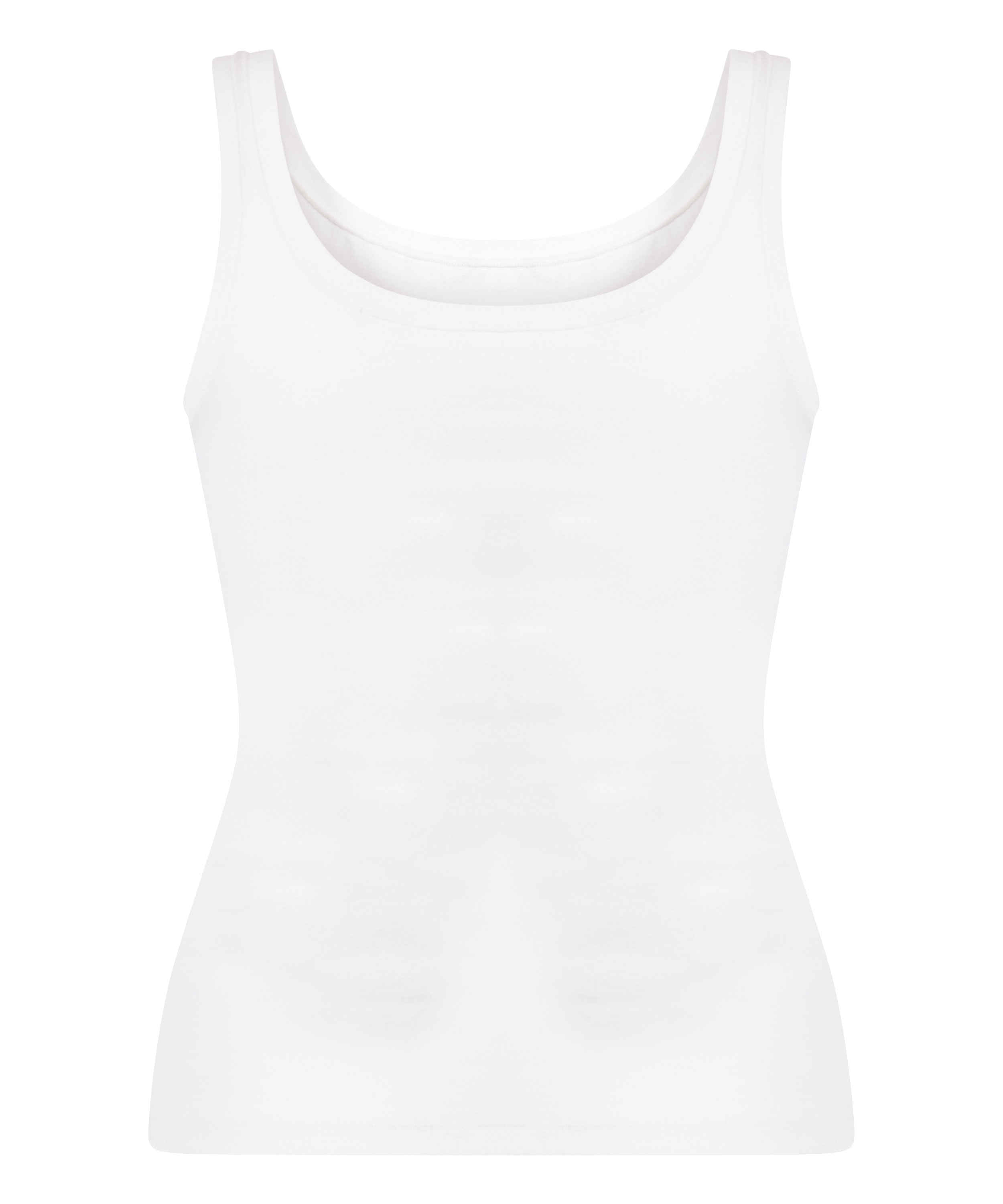Singlet Tanktop Soft Cotton, White, main