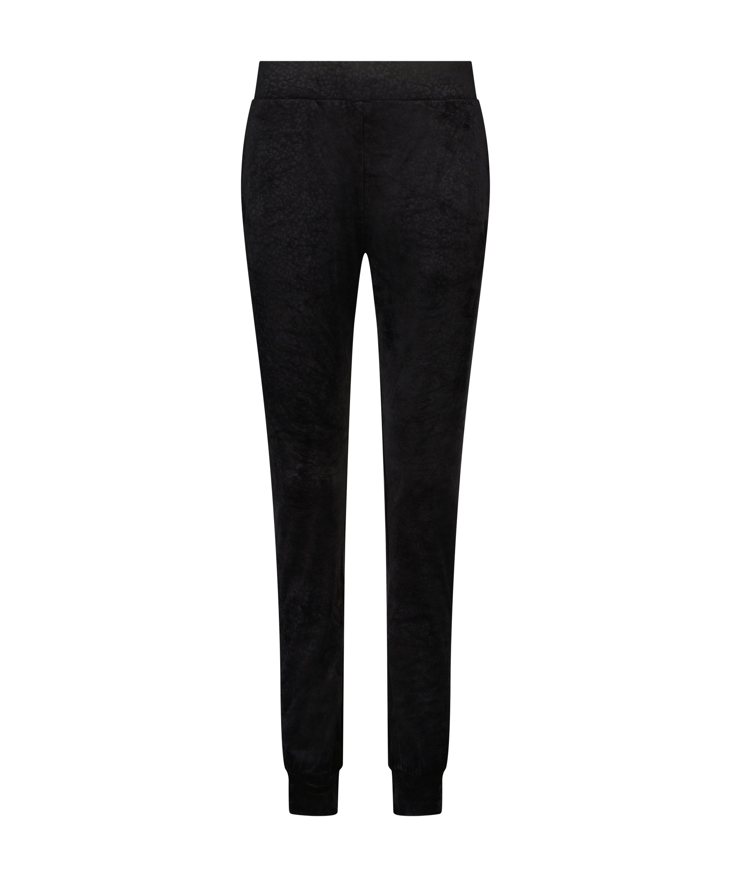 Petite Velours Jogging Bottoms, Black, main