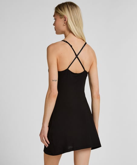 Jersey Slipdress, Black