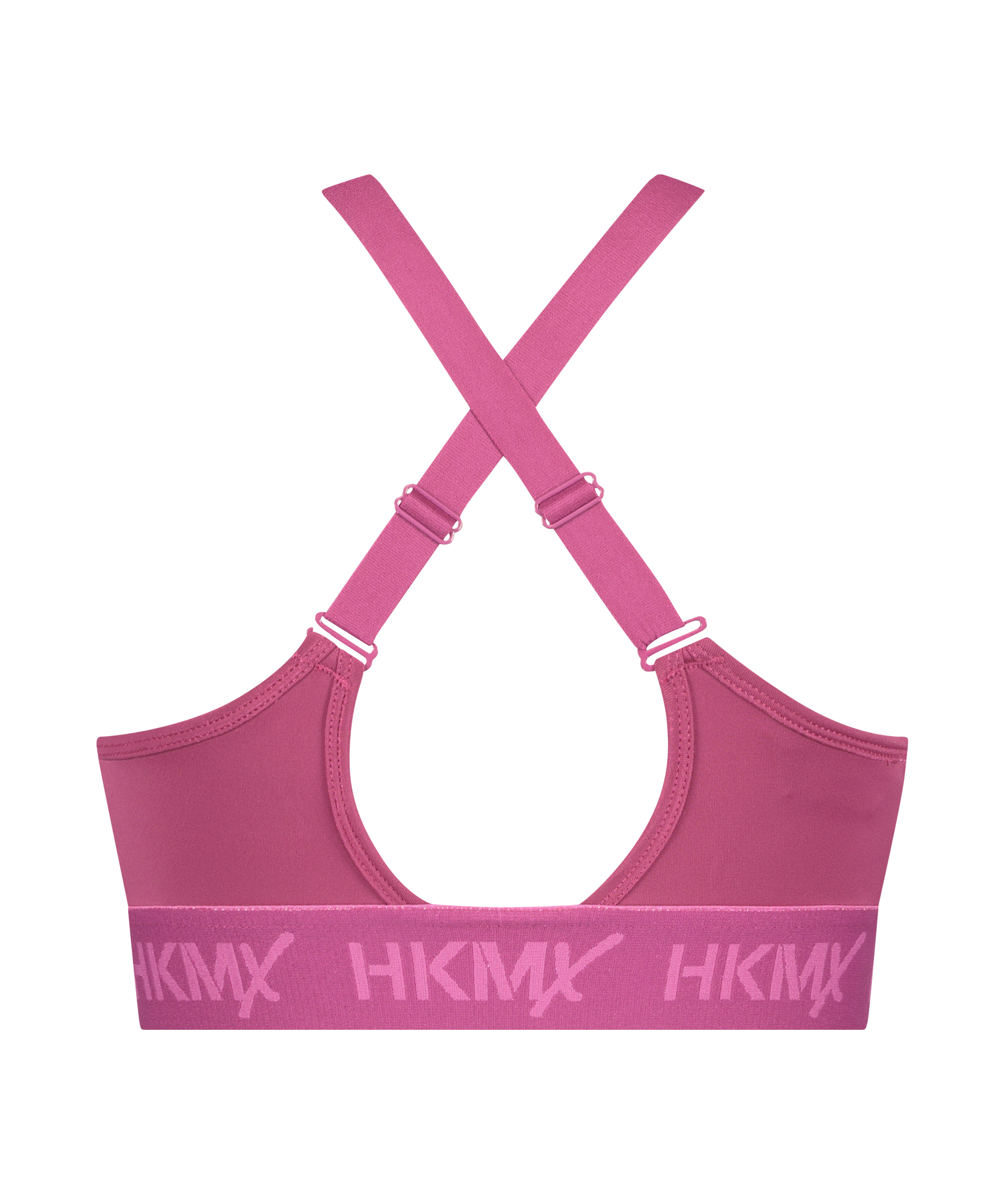 HKMX The Crop Logo Sports Bra Level 1, Pink, main