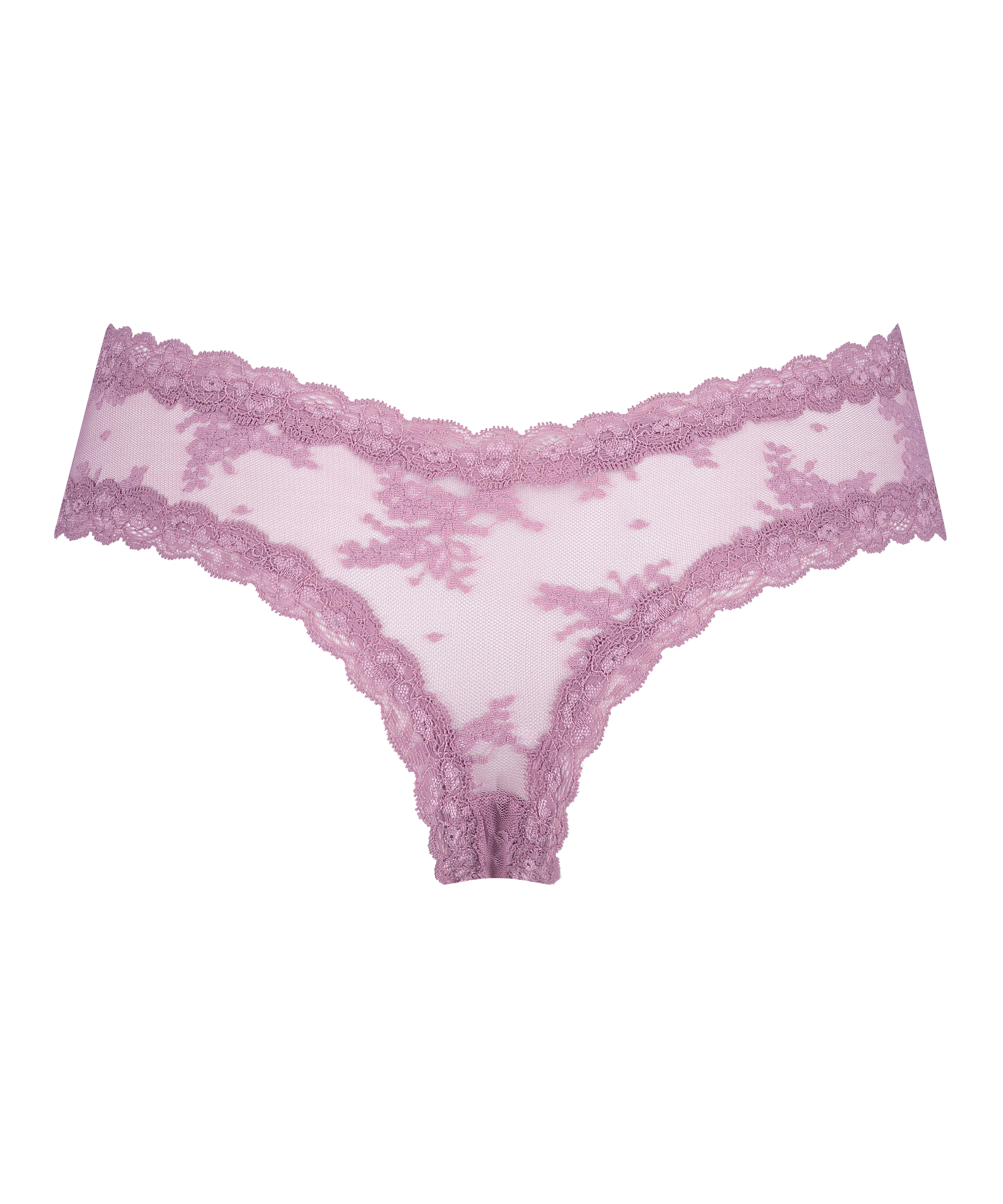 V-shaped Brazilian knickers mesh, Purple, main
