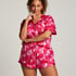 Satin Short-Sleeved Jacket, Pink