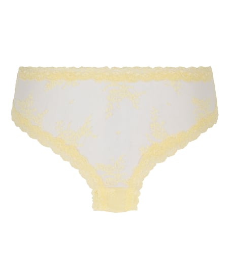 V-shaped Brazilian knickers mesh, Yellow