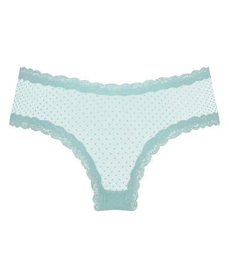 V-shaped Brazilian knickers mesh, Blue