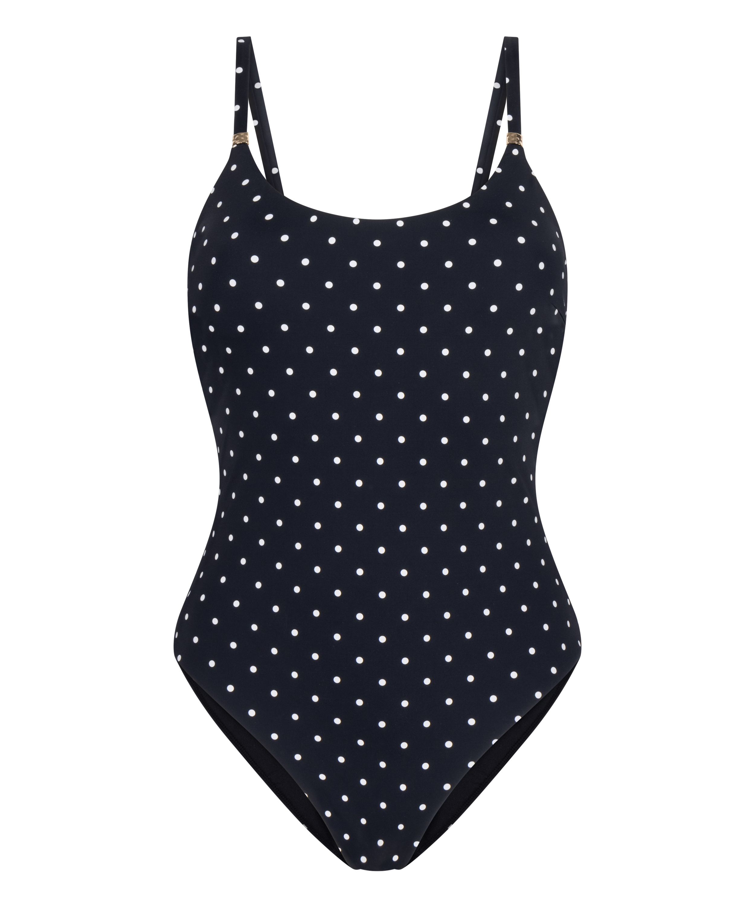 Dotted Bathingsuit Luxe, Black, main