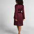 Satin Fleece Bathrobe, Purple