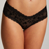 V-shaped Brazilian knickers mesh, Black