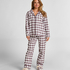 Flannel Pyjama Top, White